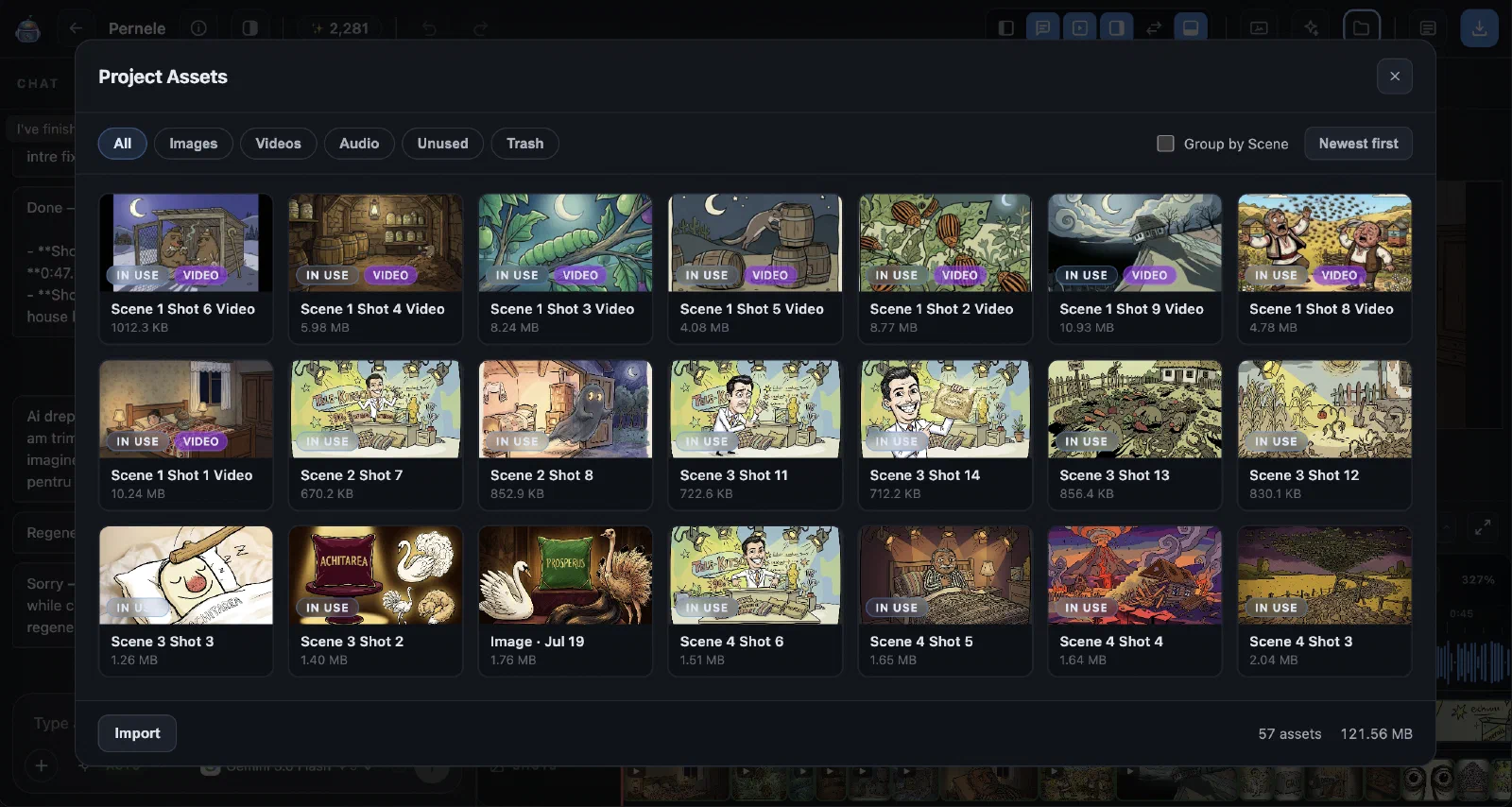 Built-in asset library — Planetanium screenshot