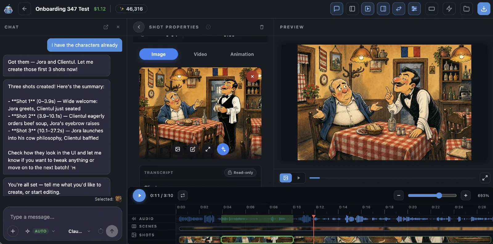 A project-aware AI creative assistant — Planetanium screenshot